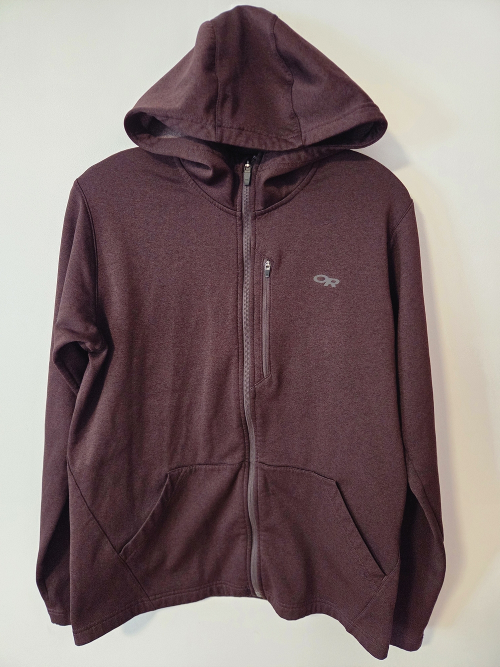 Outdoor Research Men's Hooded Full-Zip Sweatshirt - Deep Maroon